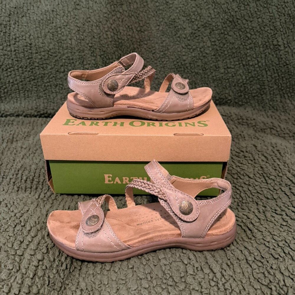 EARTH ORIGINS Salina Taupe Womens Sandals Size 7.5